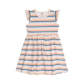 Colorful Stripes-Ruffle Dress